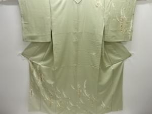 花に短冊模様刺繍訪問着